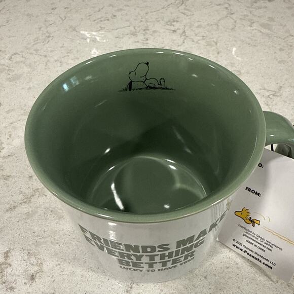 Peanuts Snoopy Woodstock Beagle Scout Friends Make Everything Better 21 oz Mug - Picture 4 of 4